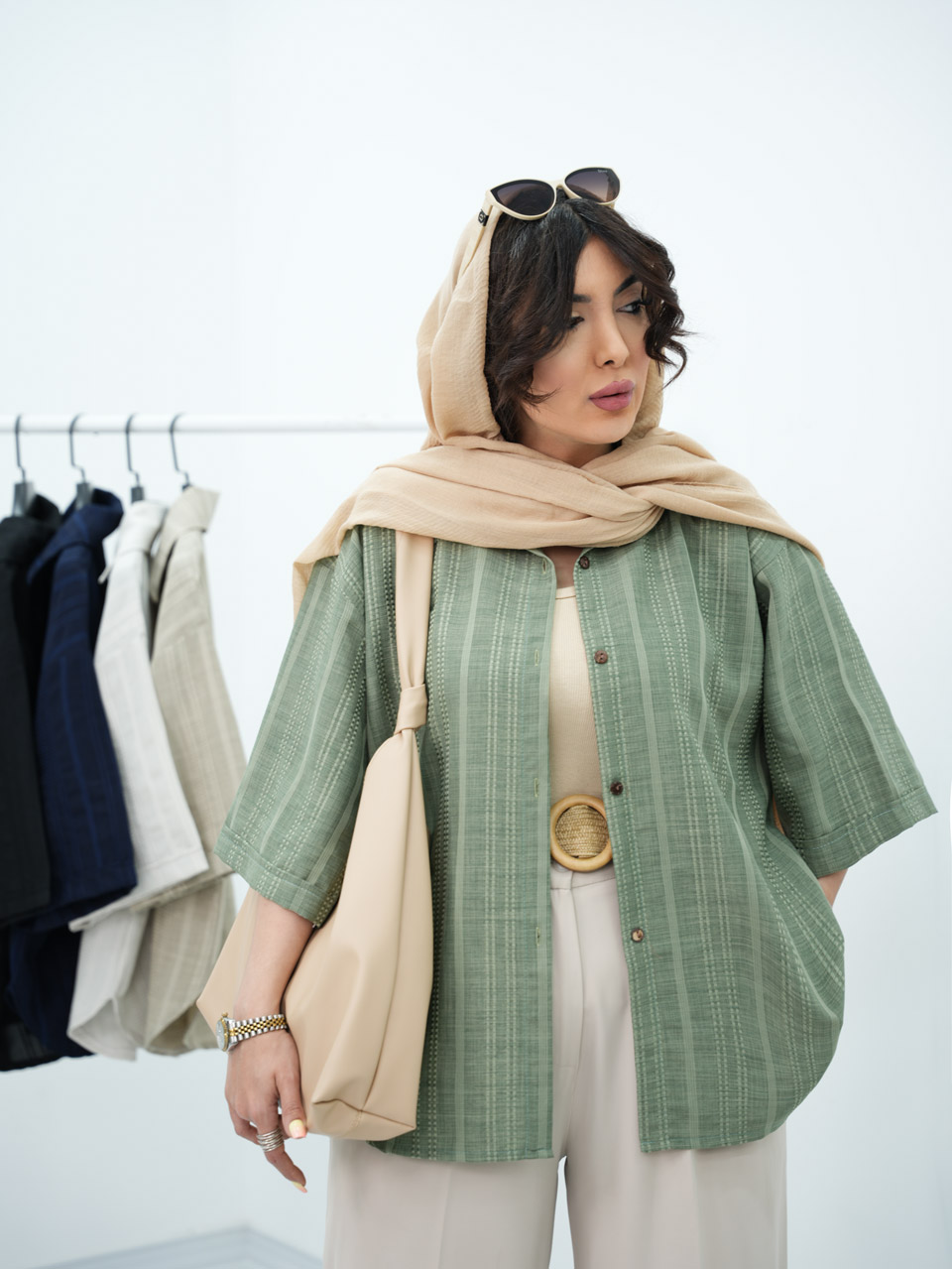 شومیز کوک دوزی رافیا کد 7168